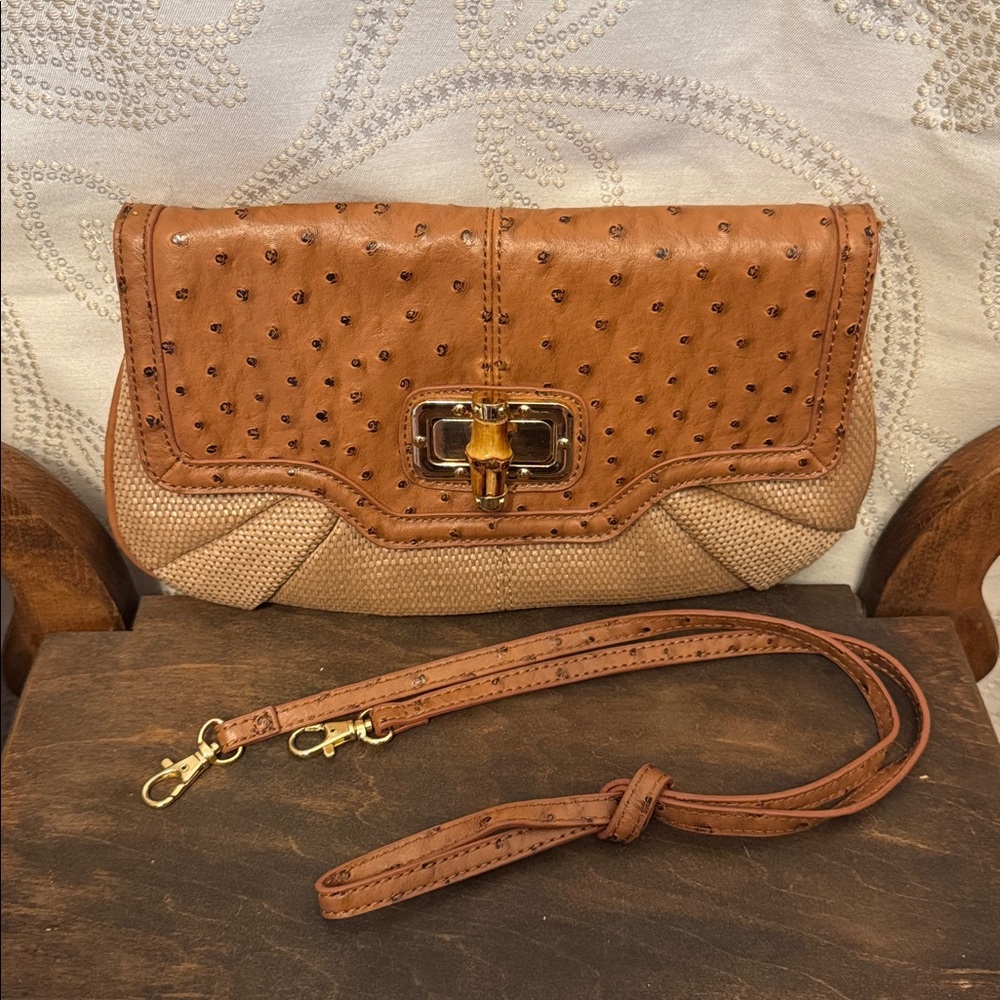 NEW- Aldo straw leather mix purse!